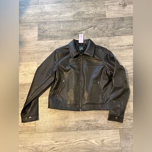 wild fable Black Faux Leather Jacket